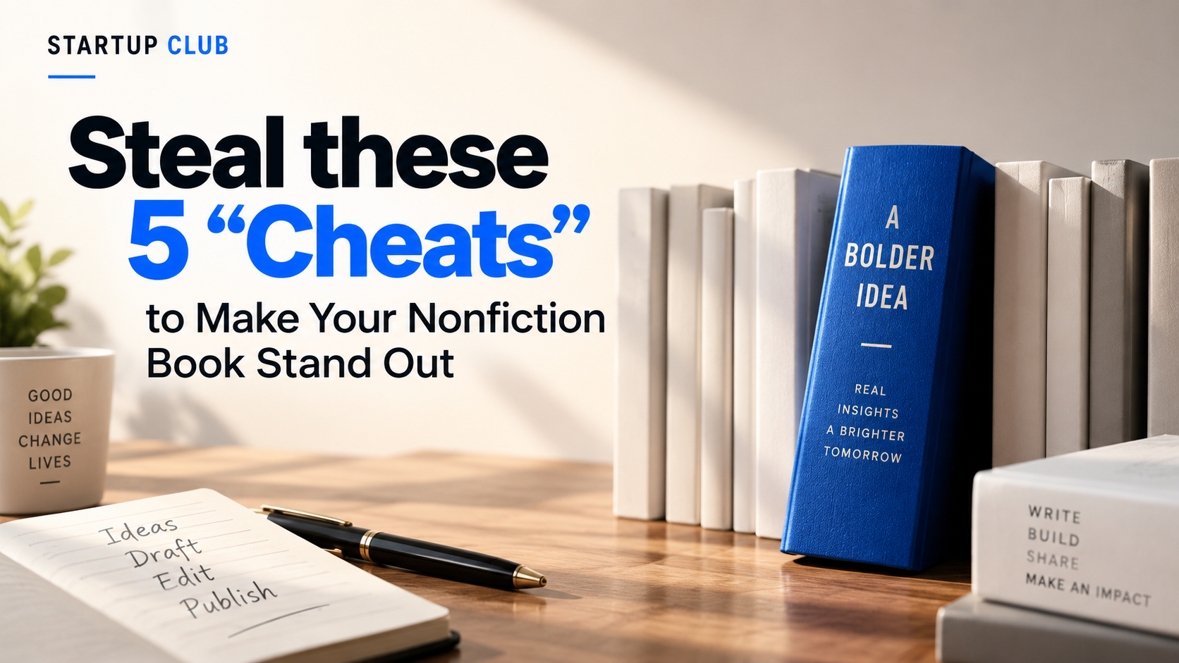 Steal these 5 “Cheats” to Make Your Nonfiction Book Stand Out
